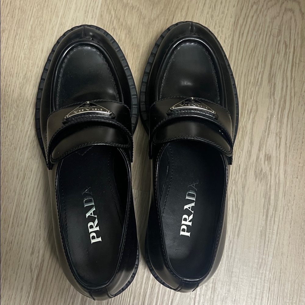 Prada women’s  Black Slip-On Loafers - Picture 5 of 6